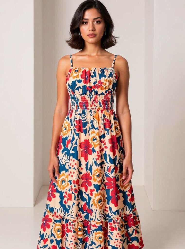 Boho Floral Smocked Maxi Dress for Beach Vacation 2026 — Honest Review