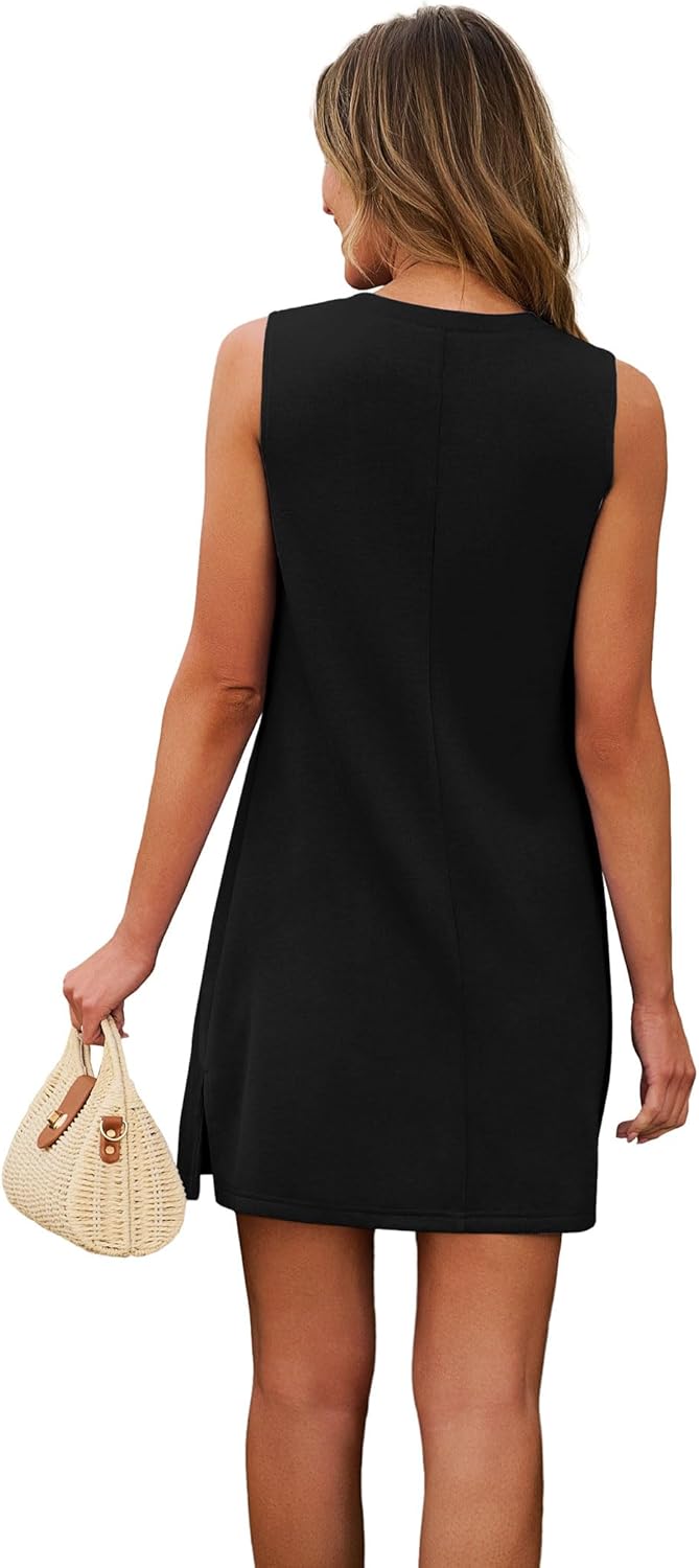 Sampeel women's sleeveless tank sundress in {color} - casual summer dress front view — view 2