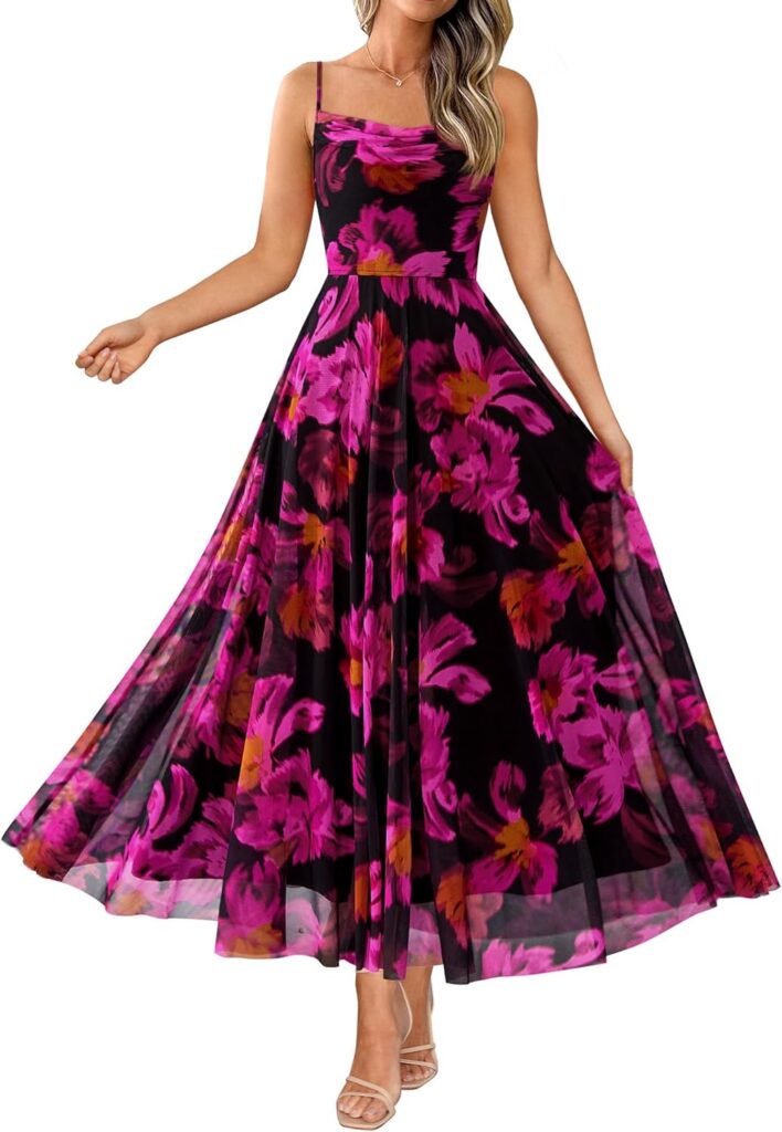 Boho Floral Maxi Dress for Summer Beach & Party