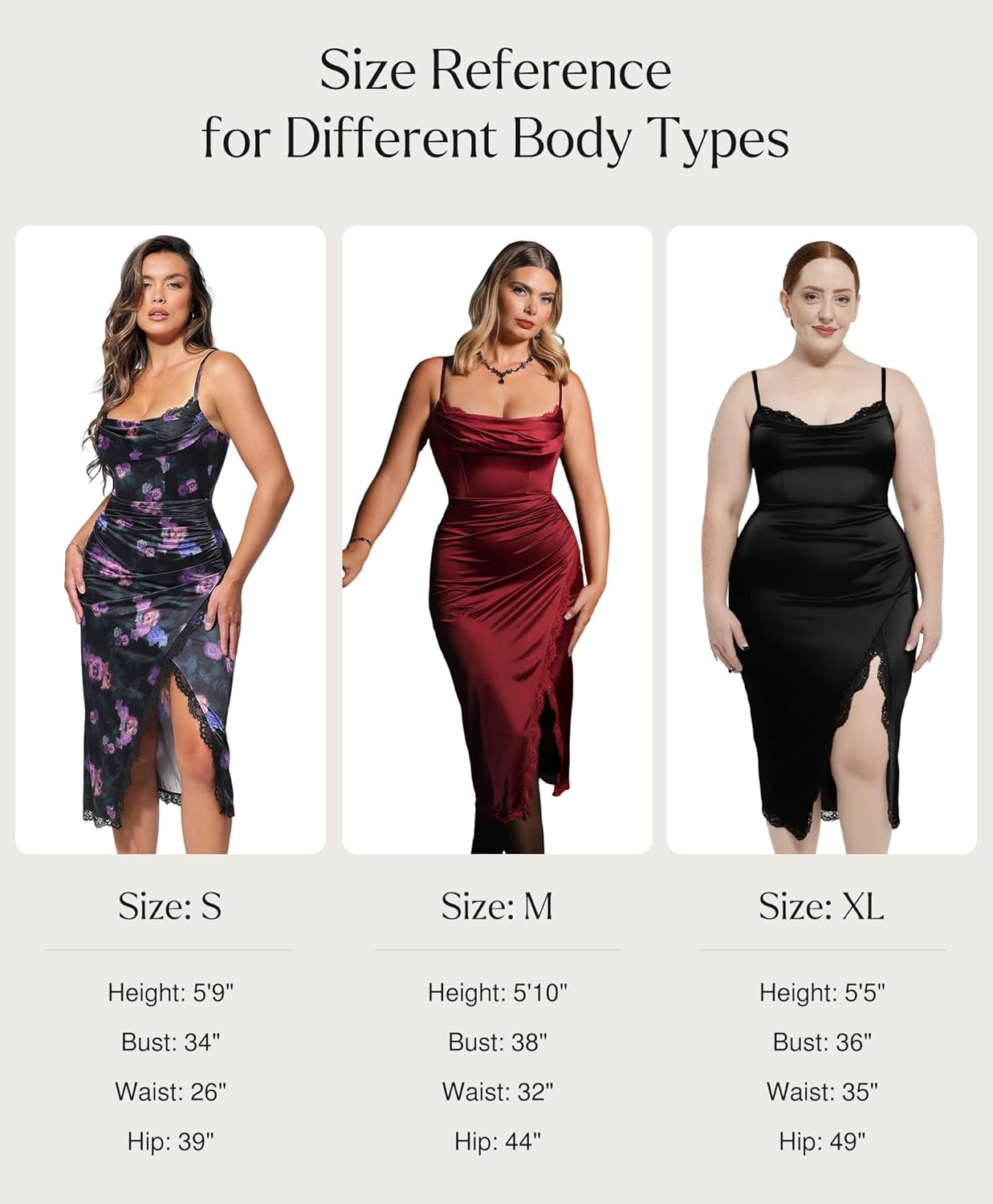 Popilush satin ruched midi dress with lace trim bra in {color}, elegant date night style — view 3
