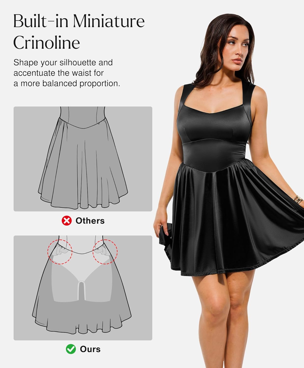 Popilush {color} A-line graduation dress with sweetheart neckline, elegant mini length for party — view 2