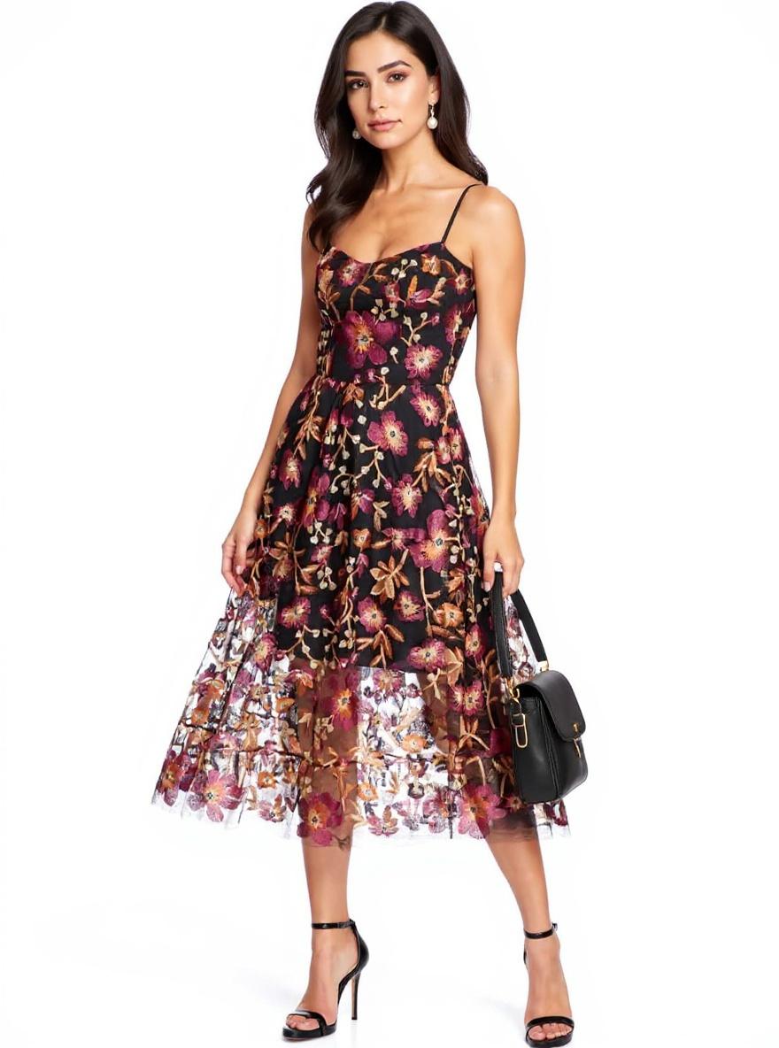 Dress the Population Uma casual dress in [color] worn for [occasion], classic silhouette detail — view 5a