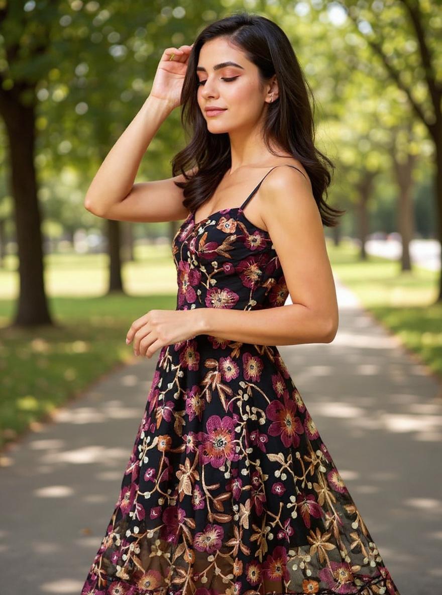 Dress the Population Uma casual dress in [color] worn for [occasion], classic silhouette detail — view 6