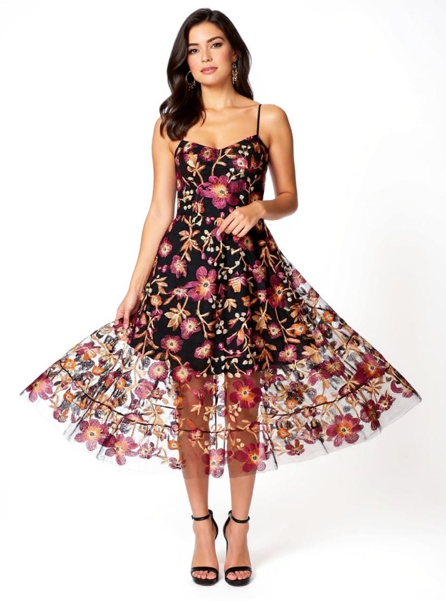 Dress the Population Uma casual dress in [color] worn for [occasion], classic silhouette detail — view 7a