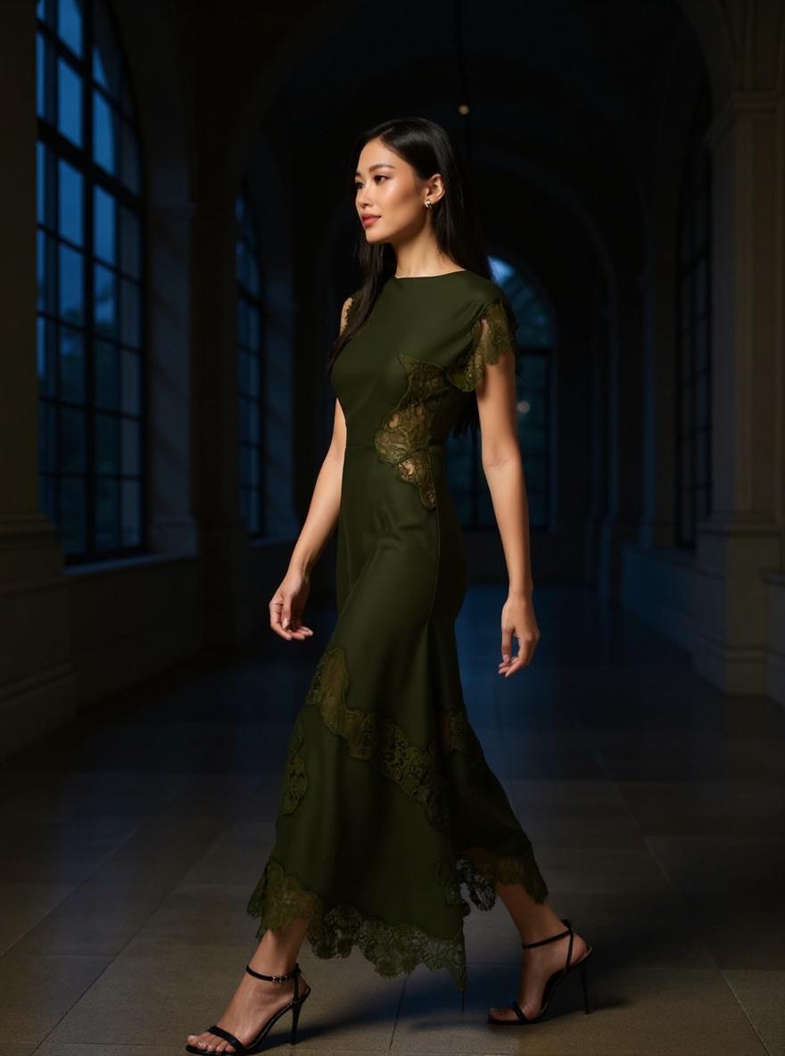 Minimalist casual dress in [color] for work and everyday wear — view 5b