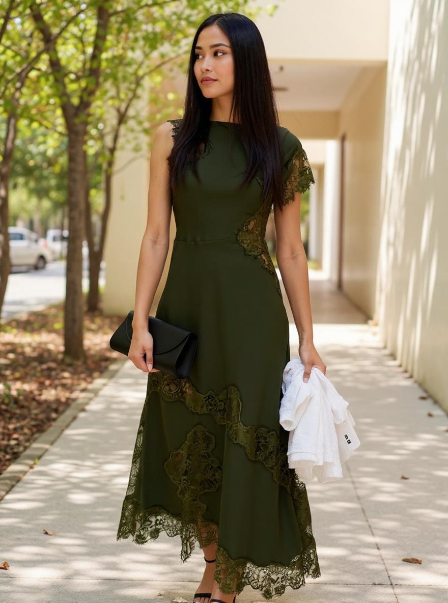 Minimalist casual dress in [color] for work and everyday wear — view 2