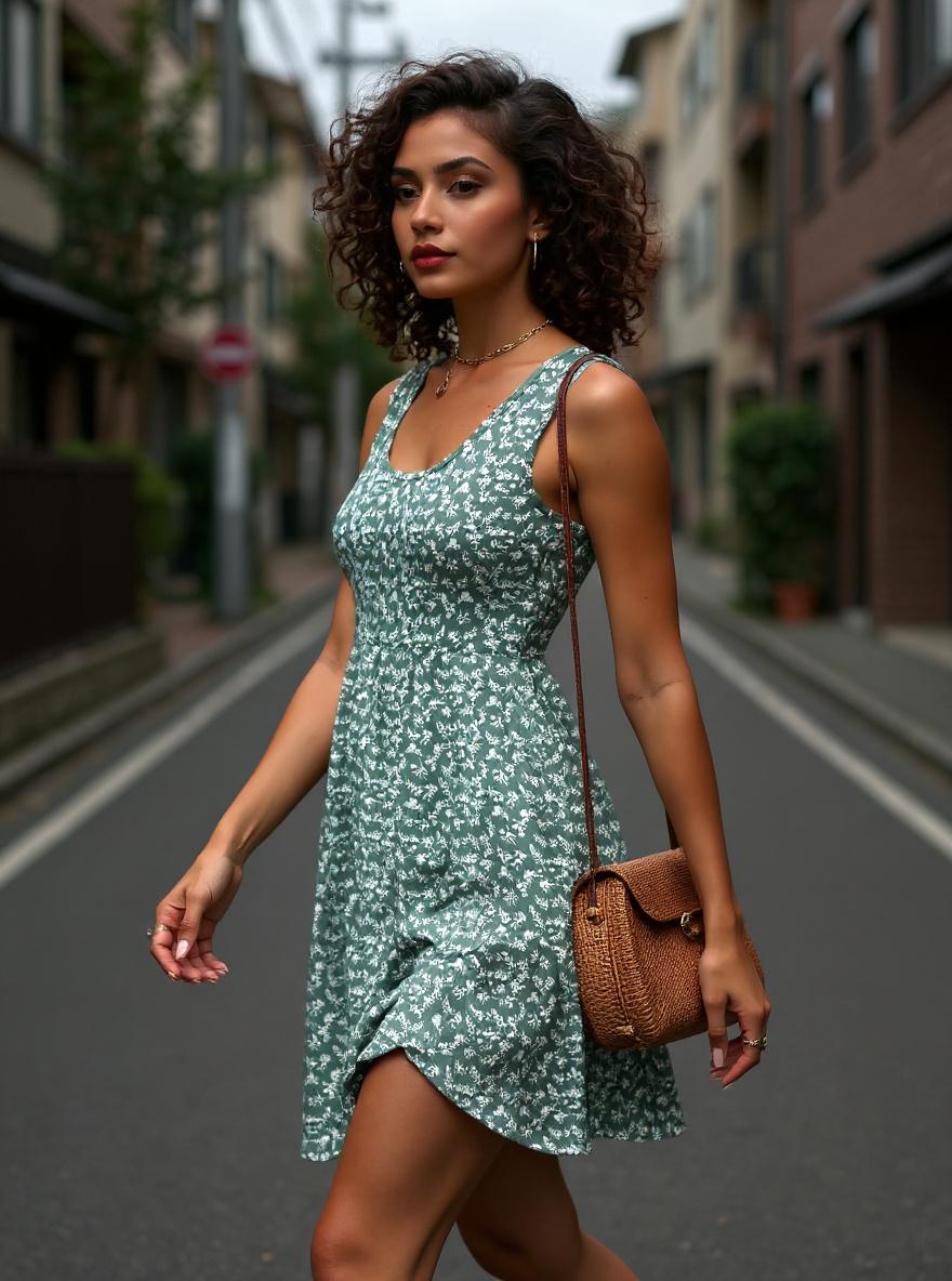Women's A-line sleeveless sundress in [color] with pockets, ideal for casual summer wear and beach outings — view 5b