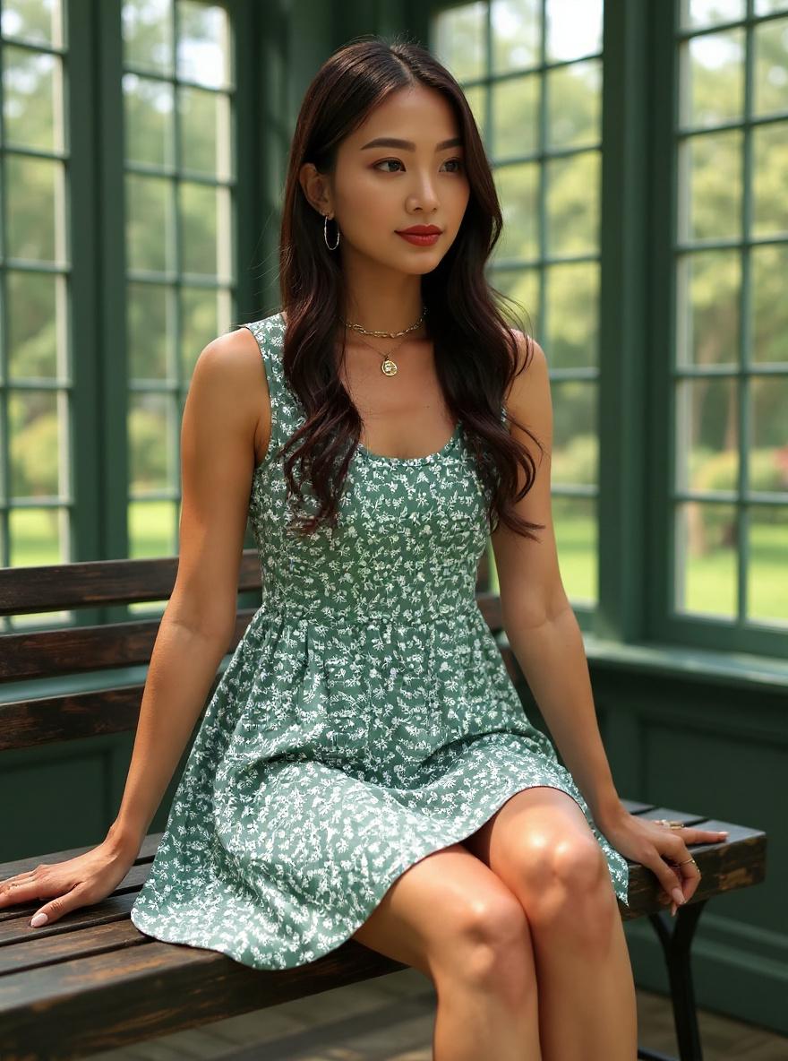 Women's A-line sleeveless sundress in [color] with pockets, ideal for casual summer wear and beach outings — view 4