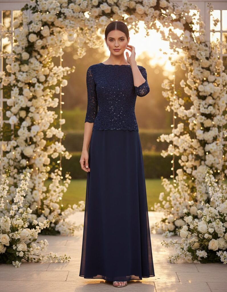 Elegant Mock Wrap Dress with Illusion Sleeves for Wedding Guest — Honest Review