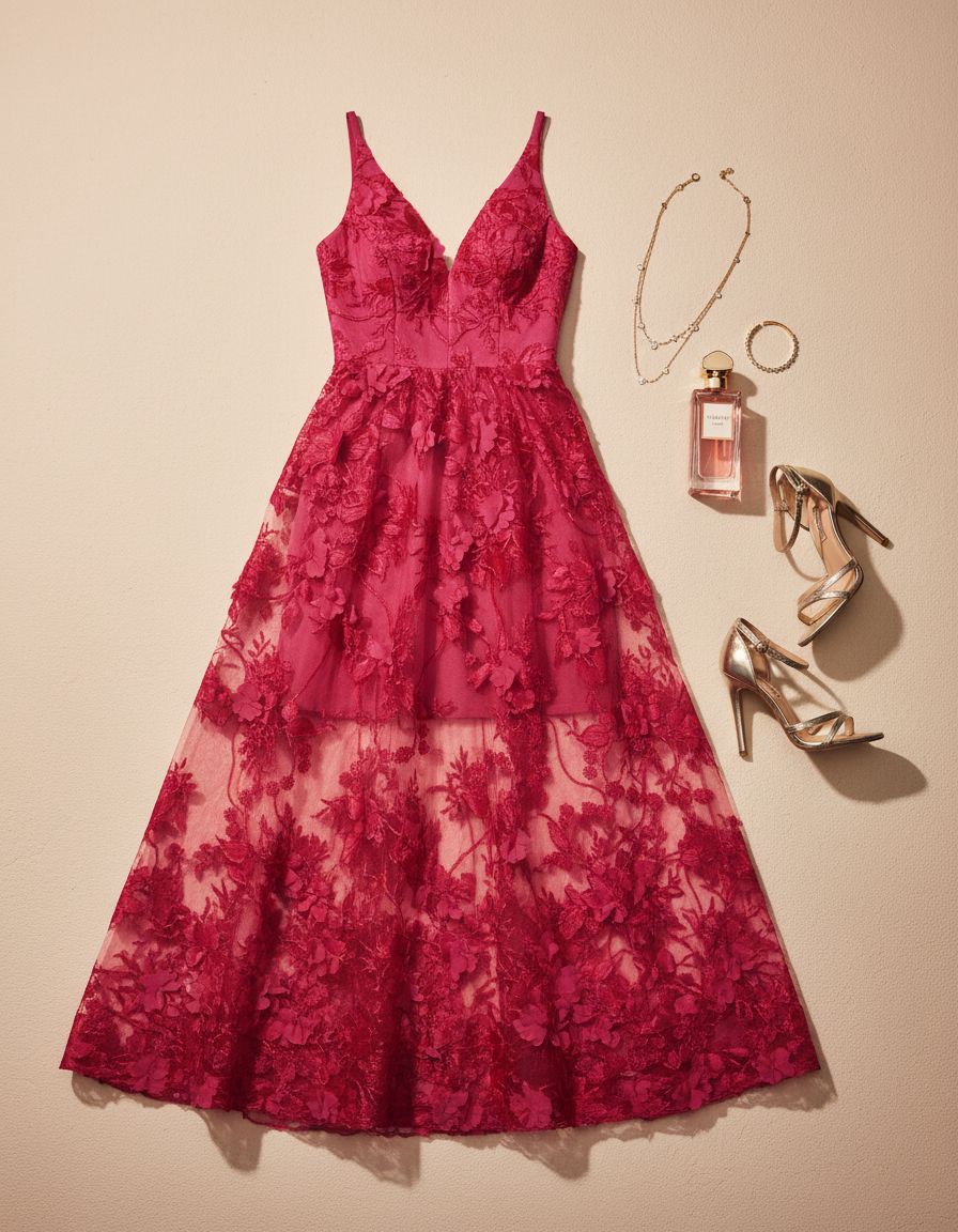 Sleeveless plunge neckline fit and flare maxi dress in [color] for date night and wedding guest occasions — view 7a