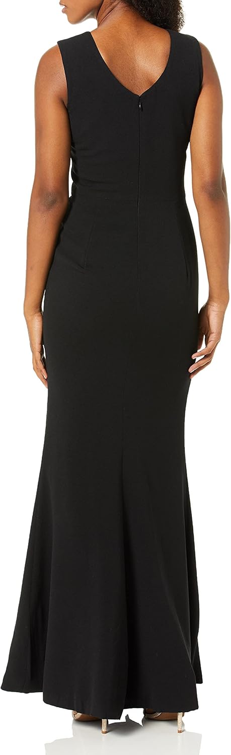 Women's bodycon dress in {color} styled for date night, showcasing fitted silhouette and elegant drape — view 3