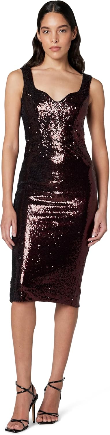 Women's V neck bodycon midi dress in [color] for date night and parties — view 4