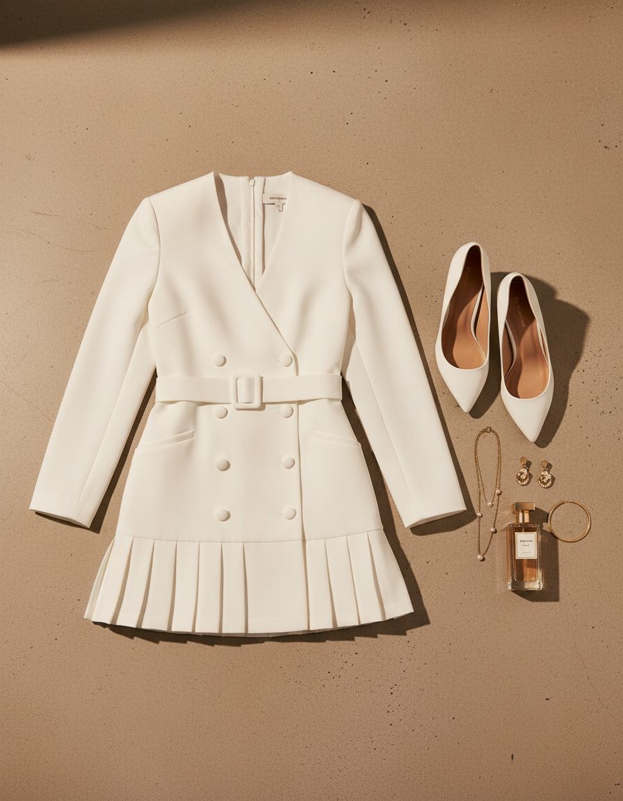 Classic casual midi dress in [color] styled for date night, showcasing timeless silhouette and comfortable fit — view 7a