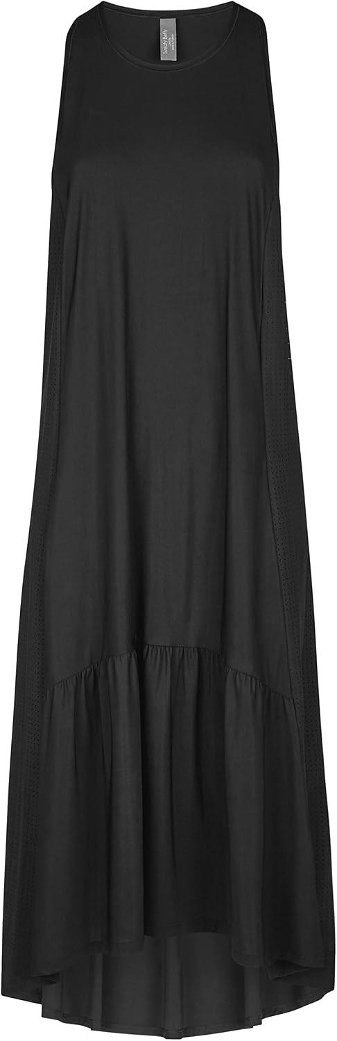 Minimalist athletic midi dress in [color] styled for casual athleisure wear — view 3