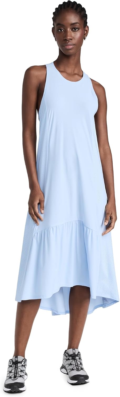 Minimalist athletic midi dress in [color] styled for casual athleisure wear — view 3