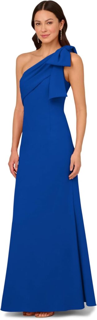 Classic Stretch Crepe Long Dress for Wedding Guest