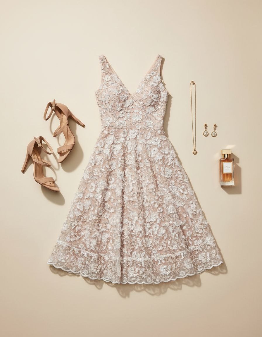 Sleeveless plunge neckline fit and flare midi dress in [color], styled for [date night/casual/party occasion] — view 7a
