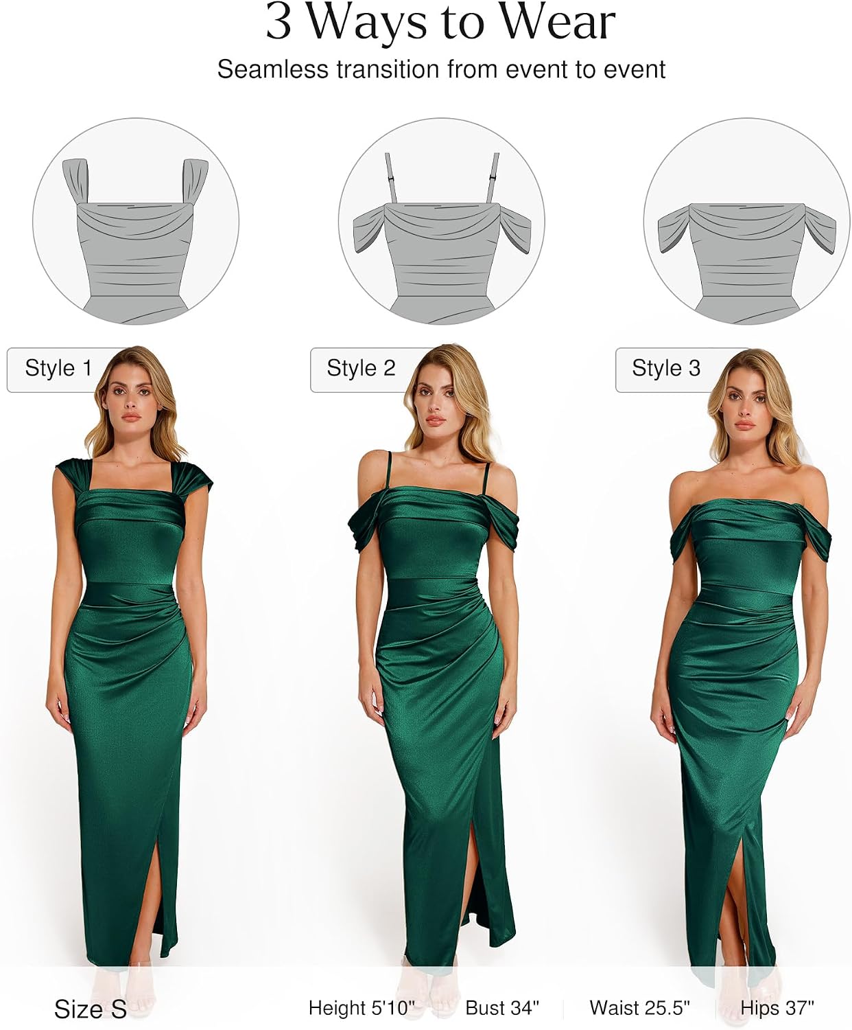 Popilush off-shoulder shapewear dress in [color] styled for [wedding guest/cocktail/date night occasion] — view 3