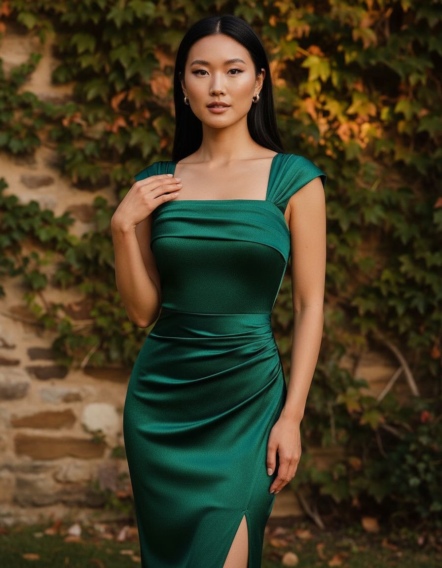 Popilush off-shoulder shapewear dress in [color] styled for [wedding guest/cocktail/date night occasion] — view 7b