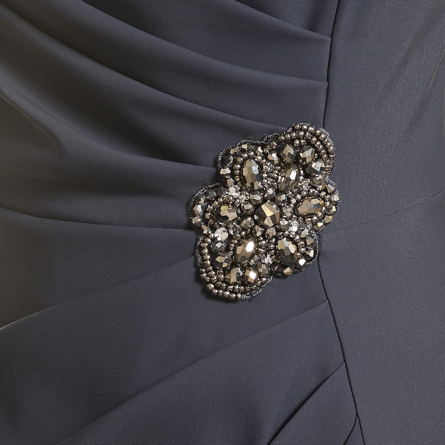 Elegant slimming ruched short dress with ruffles in [color], styled for date night and wedding guest occasions — view 3