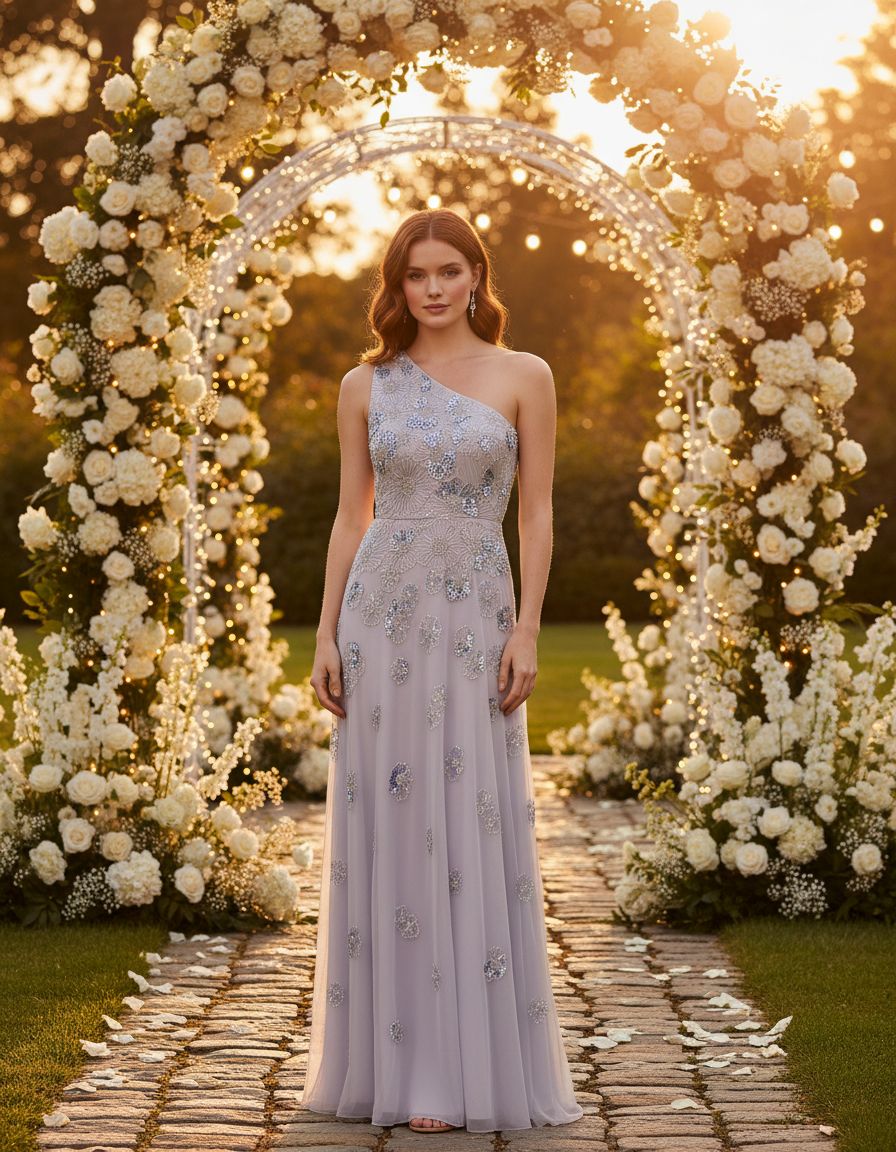 Beaded mesh long dress in {color} for wedding guest and formal occasions — view 6