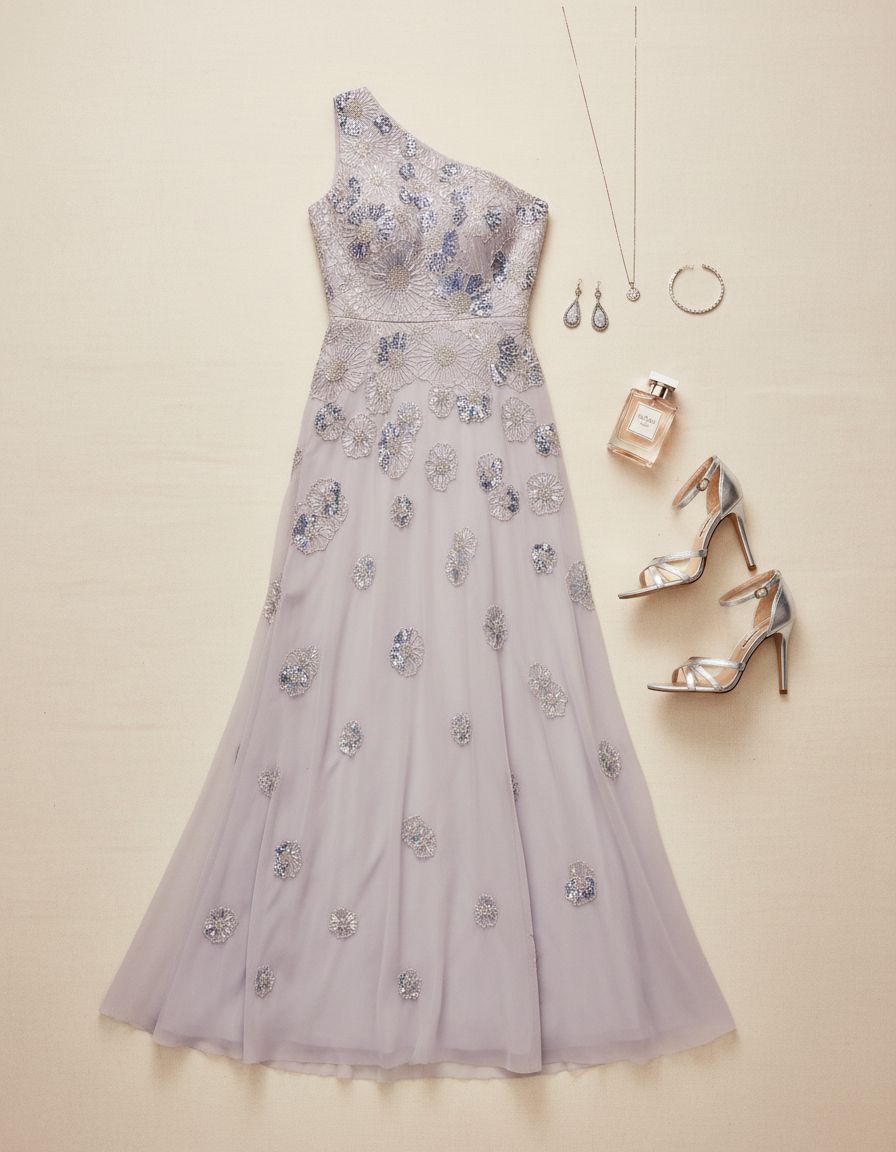 Beaded mesh long dress in {color} for wedding guest and formal occasions — view 7a