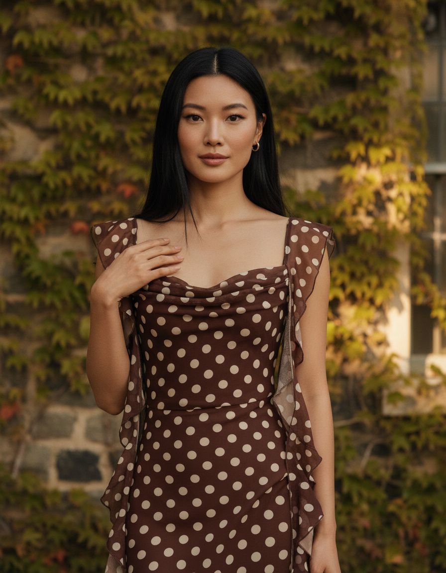 Sleeveless mesh ruffle maxi dress in [color] worn as a wedding guest outfit — view 7b