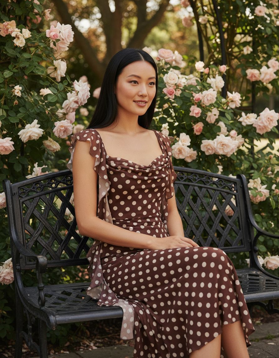 Sleeveless mesh ruffle maxi dress in [color] worn as a wedding guest outfit — view 2