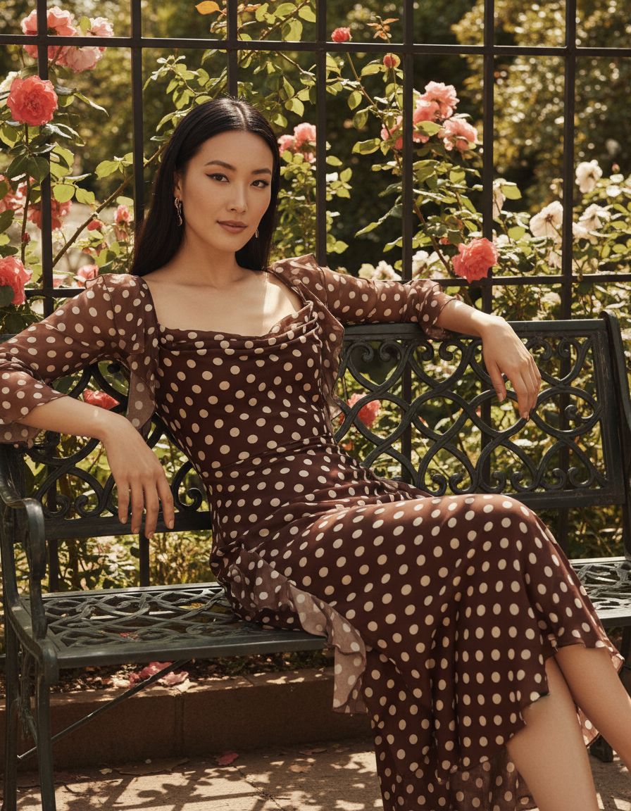 Sleeveless mesh ruffle maxi dress in [color] worn as a wedding guest outfit — view 4