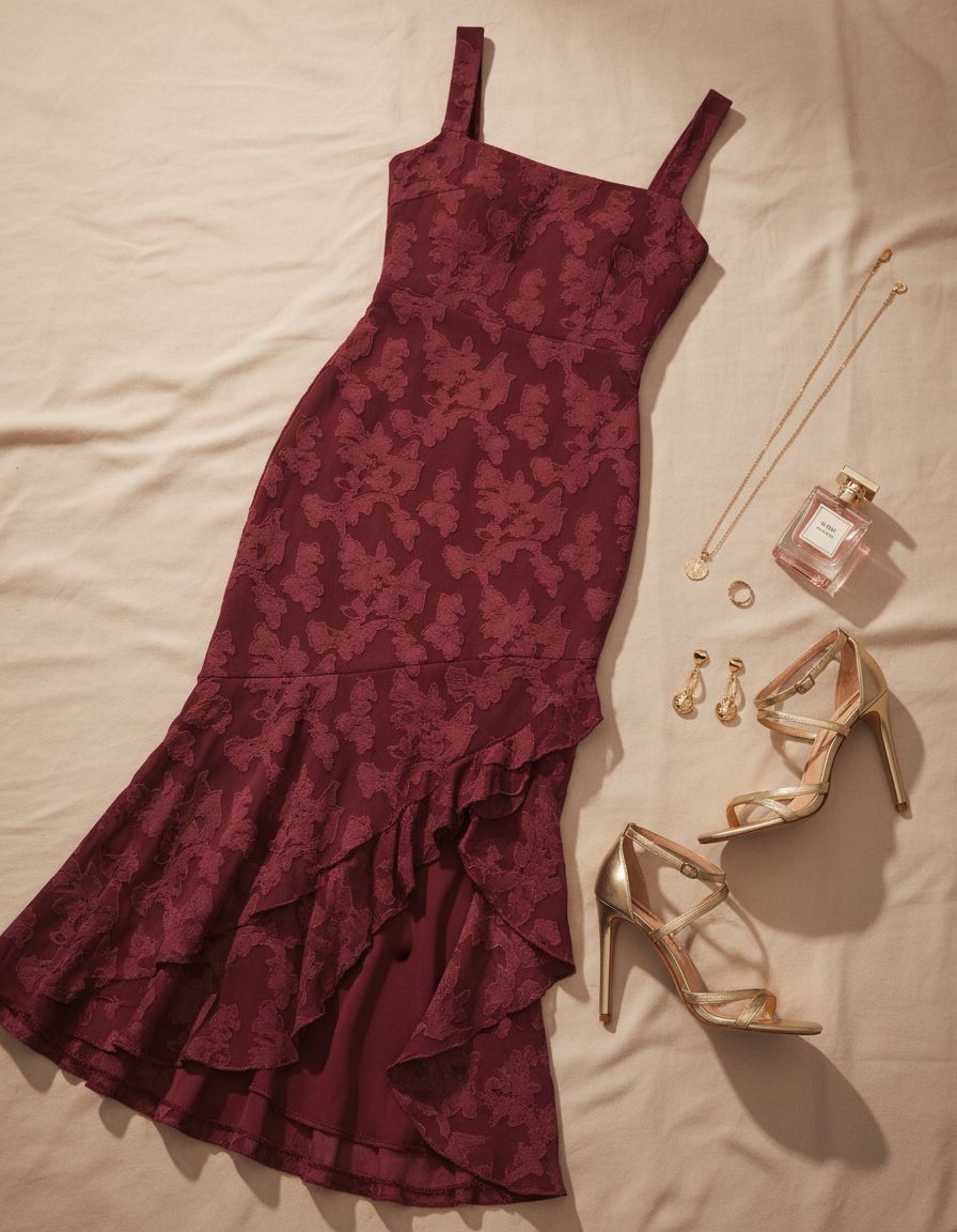 Elegant ruched floral maxi dress in [color] for wedding guests, featuring romantic draping and formal design — view 7a